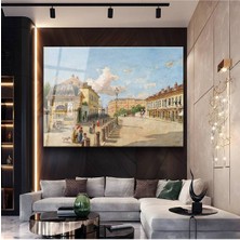 Limitless Design Rudolf Von Alt Viyana Sokak Şehir Manzarası Cam Tablo Dijital Baskı Duvar Tablosu Dekor Tablo