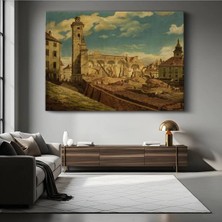 Limitless Design Bernardo Bellotto Şehir Harabeleri Tarihi Manzarası Kanvas Tablo Klasik Ressam Tablosu