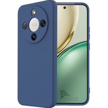 HANPORIUM Honor Magic 8 Lite Uyumlu Silikon Kılıf - Pastel Renk Tonu Kamera Korumalı Esnek Kapak - Lacivert
