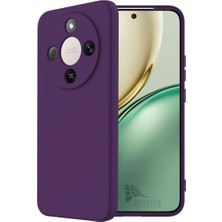 HANPORIUM Honor Magic 8 Lite Uyumlu Silikon Kılıf - Pastel Renk Tonu Kamera Korumalı Esnek Kapak - Mor