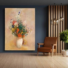Limitless Design Odilon Redon Vazo Çiçekleri Sanat Kompozisyonu Kanvas Tablo Sanat Tablosu Klasik Ressam Tablosu