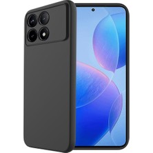 HANPORIUM Poco F6 Pro Uyumlu Silikon Kılıf - Pastel Renk Tonu Kamera Korumalı Esnek Kapak - Siyah