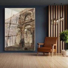 Limitless Design Richard Parkes Bonington Katedral Iç Mimari Cam Tablo Dijital Baskı Duvar Tablosu Dekor Tablo