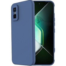 HANPORIUM Infinix Gt 30 Pro Uyumlu Silikon Kılıf - Pastel Renk Tonu Kamera Korumalı Esnek Kapak - Lacivert
