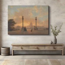 Limitless Design Ippolito Caffi Roma Tarihi Şehir Manzarası Kanvas Tablo Sanat Tablosu Klasik Ressam Tablosu