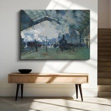 Limitless Design Claude Monet Saint-Lazare Garı Tren Istasyonu Kanvas Tablo Sanat Tablosu Klasik Ressam Tablosu
