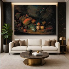 Limitless Design Abraham Brueghel Egzotik Meyveler Kuşlar Natürmort Resmi Kanvas Tablo Klasik Ressam Tablosu