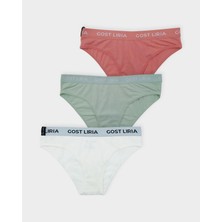 GOST LİRİA Lime Kadın Slip  3 Lü Paket - Çok Renkli