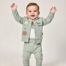 Only Bear Ayıcık Desenli Ribanalı 3’lü Bebek Takımı