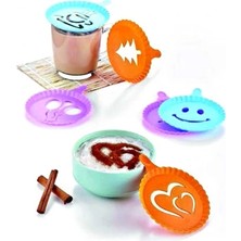 EkoAlışverişDünyam Renkli Kahve Süsleme Şablonları  - 4lü Magic Süsleme Şablonu