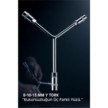 Belle Fusion Bfs Y-Tipi 3'lü Lokma Anahtar - Yüksek Mukavemetli Krom Vanadyum Çelik - Bisiklet ve Motor Bakım Kiti