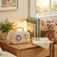 EkoAlışverişDünyam Sevimli Tasarımlı Taşınabilir Radyolu Bluetooth Hoparlör Bej