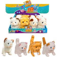 Luminoo Sevimli Hayvan Dostunuz Pelüş Yavru Kedi 4 Model Sesli ve Pilli 8 Li Set