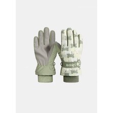 SkyWheel Su ve Rüzgar Geçirmez Çift Kat Çocuk Kar Kayak Eldiveni