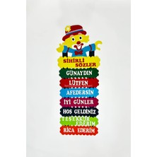 Sihirli Sözler Keçe Pano , Ilkokul Ana Okulu Pano, Çocuklar Için Saygı Ifadeleri Pano