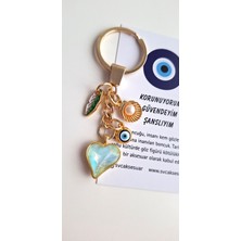 Svc Aksesuar Sevgililer Günü Hediyelik Lüks Zirkon Taşlı Kalp Anahtarlık - 9 cm