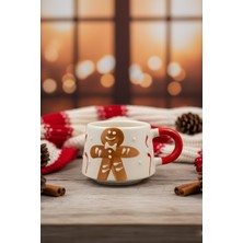 YasBey Design El Yapımı Kurabiye Adam Desenli Seramik Kupa Bardak