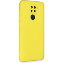 Marsilyan Xiaomi Redmi Note 9 Kılıf Nano Içi Kadife Silikon - Sarı