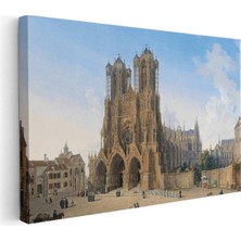 Limitless Design Domenico Quaglio Reims Katedrali Gotik Mimari Kanvas Tablo Sanat Tablosu Klasik Ressam Tablosu