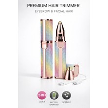 TE Dükkan Buğz 2in1 USB Şarjlı Yüz ve Kaş Tüy Alıcı, Tahrişsiz Hassas Kesim ve Premium Simli Gövde