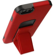 Marsilyan iPhone 6 Kılıf Mega Standlı Silikon - Kırmızı