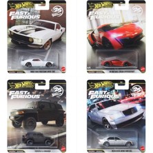 Hot Wheels Premium Fast & Furious 25. Yıl 4’lü Set – Lykan Hypersport, Mustang Boss 302, Mercedes 500 Sel, Fj Cruiser