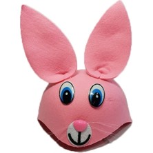 TE Dükkan Buğz Çocuk Tavşan Şapkası Pembe Renk