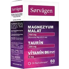 Sorvagen Magnezyum Malat Taurin ve Vitamin B6 60 Tablet