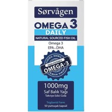 Sorvagen Omega 3 (Tekli Paket) Daily Saf Balık Yağı 50 Yumuşak Kapsül