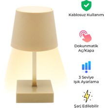 Normadia Şarjlı ve Ayarlanabilir Dokunmatik Masa Lambası, Modern Alüminyum Tasarım