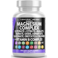 Clean Nutraceuticals (Özelsporcugıdaların'dan !!) Magnezyum Complex Magne Glycinate Citrate Malate Oxide Taurate Aspartate Orotate  Mag Chloride, Zinc Copper  Vitamin C B1 B2 B6 B12 90 Capsul.
