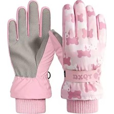 SkyWheel Su ve Rüzgar Geçirmez Çift Kat Çocuk Kar Kayak Eldiveni