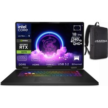 MSI Msı Crosshair 18 Hx Aı Intel Core Ultra 9 275HX A2XWGKG-014TR-K19 32GB 2tb+2tb RTX5070 8gb W11HOME 18" 240Hz Wqxga Gaming Laptop