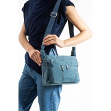 Baginn Kadın Postacı Çanta Hafif Klinkır Kumaş Çok Cepli Çapraz Askılı Omuz Çantası 25*20 cm Günlük Çanta