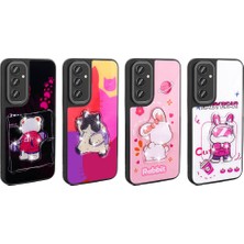 Subutu Galaxy A14 Kılıf Parlayan Kabartmalı Ikonik Figürlü Sbt Amas Silikon Kapak-Beyaz