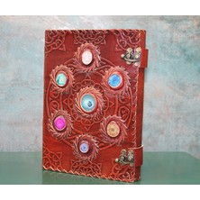 EkoAlışverişDünyam Taşlı Deri Defter Model 12
