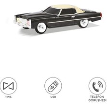 Başkenttekno Bluetooth Hoparlör Cadillac 1969 Görünümlü Retro  Klasik Araba Tasarımlı 10W Fm USB Tws Speaker D83