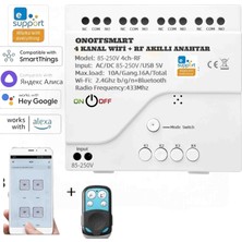 Onoffsmart Ewelink Wifi+Rf 4 Kanal Kuru Kontak Anahtar Role