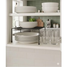 UG Home Siyah Dolap Içi Düzenleyici Tabak Düzenleyici Mutfak Düzenleyici Çok Amaçlı Kullanım