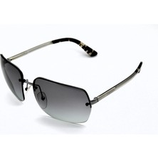 Praada. Lınae Rosa Spr  63VS 62 5AV 337 Polarize Gri Gradyan Dikdörtgen Kadın Güneş Gözlüğü