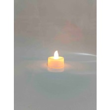 Tahtakale LED Tealight Mum – Pilli, Alev Efektli, Dumansız