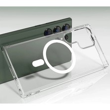 SARVONA Newface Samsung Galaxy S23 Ultra Kılıf Magneticsafe Şeffaf Silikon - Şeffaf