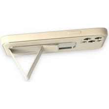 SARVONA Newface Iphone 12 Pro Kılıf Coco Deri Standlı Kapak - Beyaz