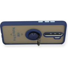 SARVONA Newface Xiaomi Redmi Note 8 Pro Kılıf Montreal Yüzüklü Silikon Kapak - Lacivert