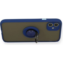 SARVONA Newface Iphone 11 Kılıf Montreal Yüzüklü Silikon Kapak - Lacivert