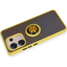 SARVONA Newface Xiaomi Redmi Note 13 4g Kılıf Montreal Yüzüklü Silikon Kapak - Sarı