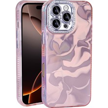 Ceponya iPhone 16 Pro Max Kılıf Parlak Kamera Çevresi Taş Tasarımlı Airbagli Esila Kapak