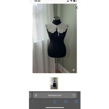 Pamuk Fisto Dantel Yaka (Saten Kurdele Bağlamalı)