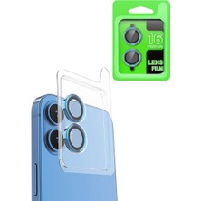 SARVONA Newface Iphone 16 Plus Raze Metal Kamera Lens - Lacivert