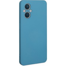 SARVONA Newface Oppo Reno 7 Lite Kılıf Nano Içi Kadife Silikon - Mavi